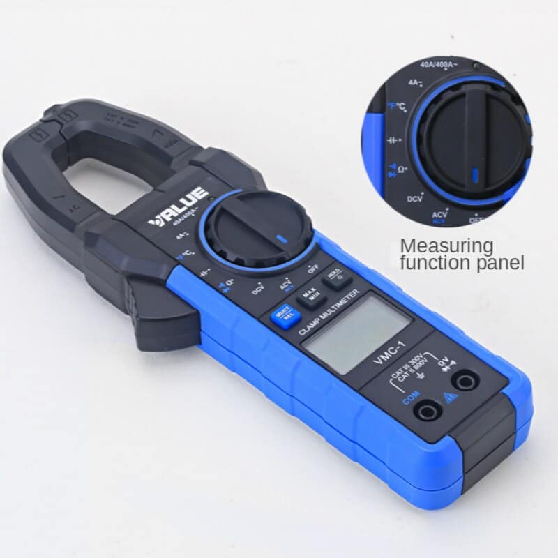 Tester con pinza amperimetrica y capacimetro Value